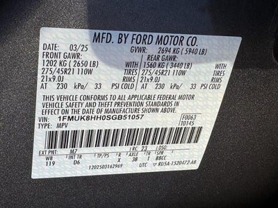 2025 Ford Explorer Platinum 4WD