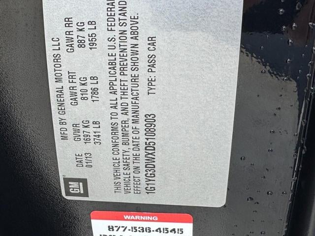 2013 Chevrolet Corvette 2dr Conv w/3LT