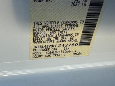 2020 Nissan Altima 2.5 S Sedan