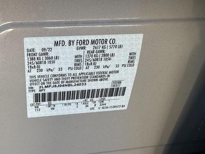 2022 Lincoln Nautilus Standard AWD