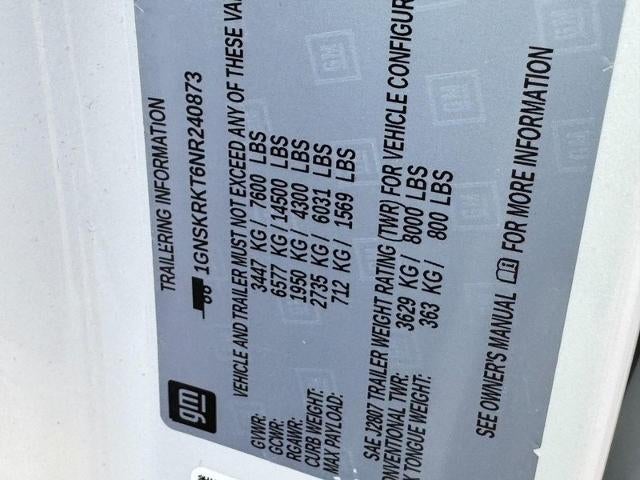 2022 Chevrolet Tahoe 4WD 4dr RST