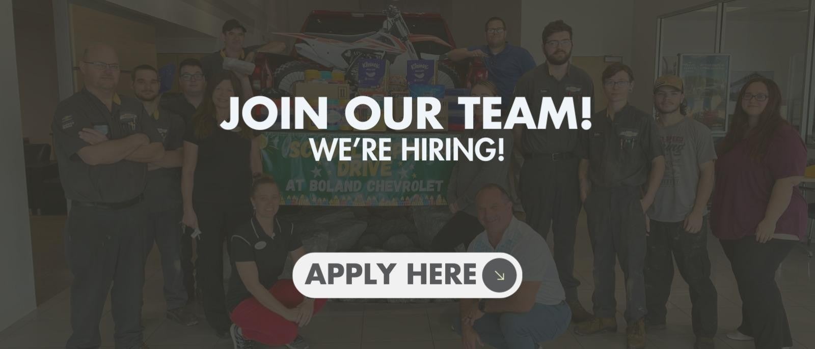 Join Our Team at Boland Chevrolet in Bowling Green MO